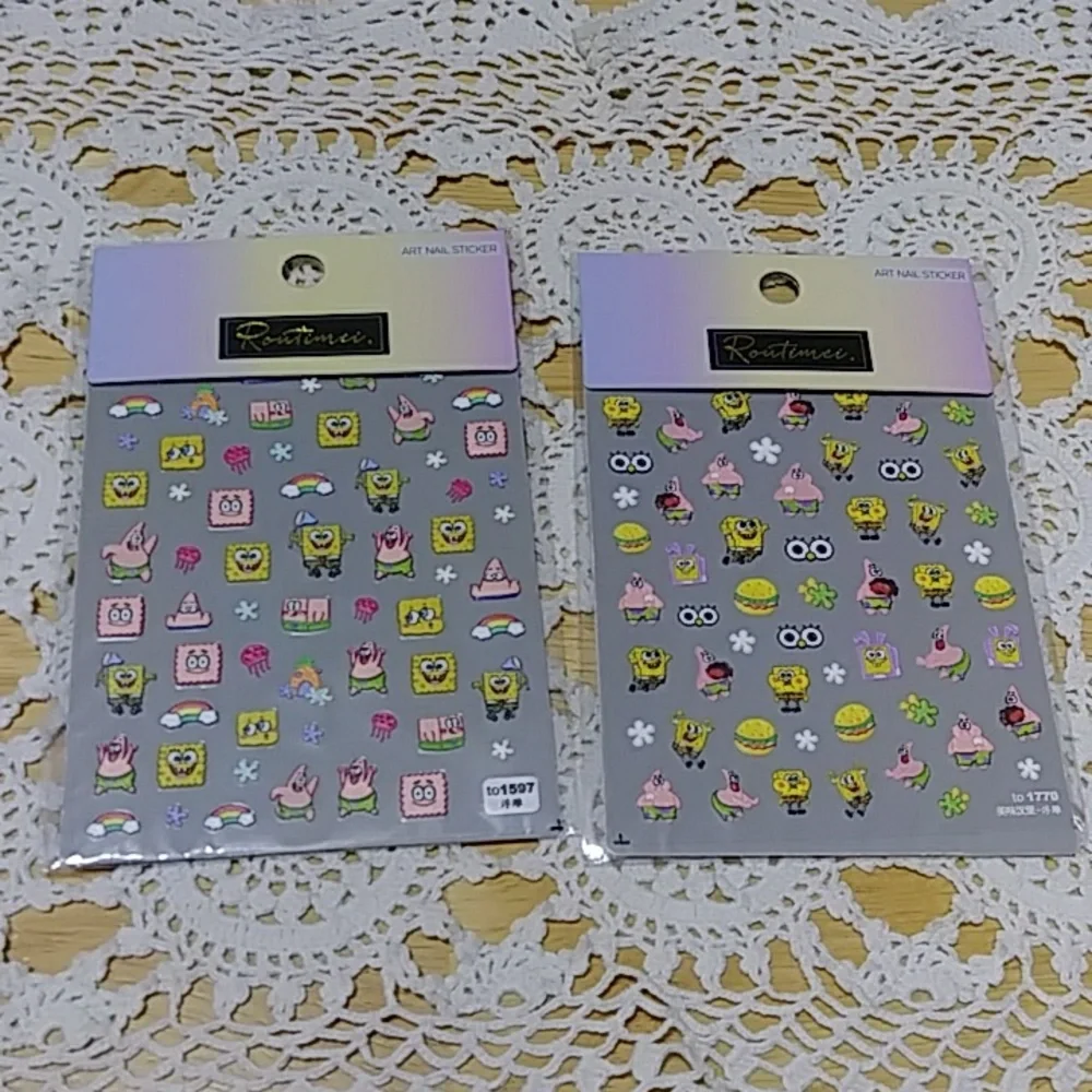 Nail stickers, nail art, Sponge Bob